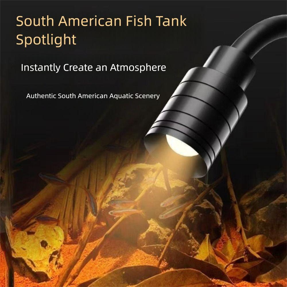 Adjustable Zoom Mini Clip-on Aquarium Lamp 3W LED Aquarium Plant Light  Home Decorations