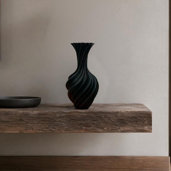 3D-gedruckte Spiralvase, Moderner minimalistischer Blumentopf für Trockenblumen, Nordische Kunstdekoration für Regale, Kreative Geschenkideen