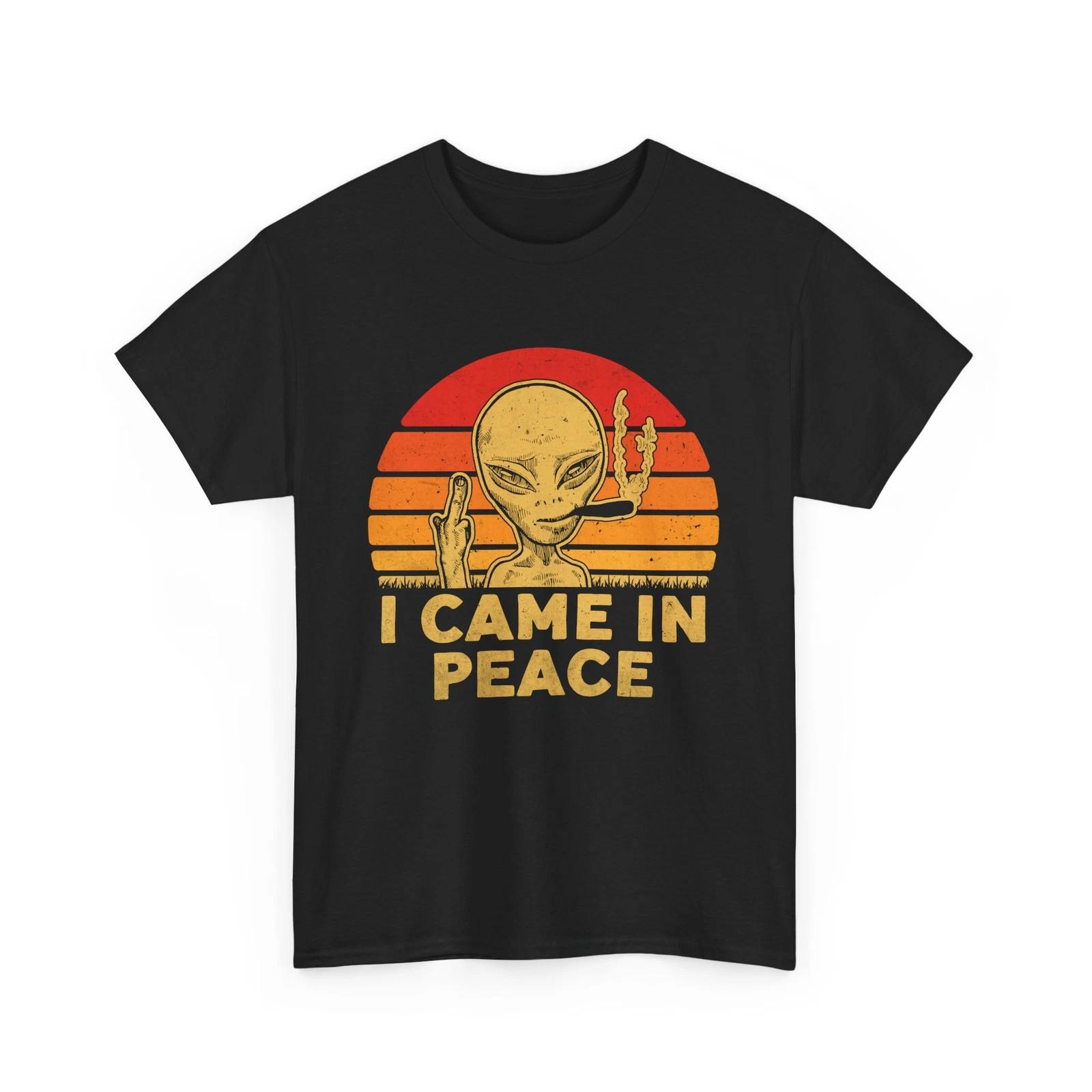 

Alien Graphic Tee | UFO Shirt for Outer Space and SciFi Lovers | I came in Peace 4XL