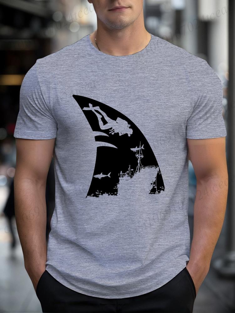 

Men s Scuba Diving Printed T-Shirt Oversized Clothing Graphic Tees for Women Men Summer Tops Scuba Diving Hip Hop Streetwear S разноцветный