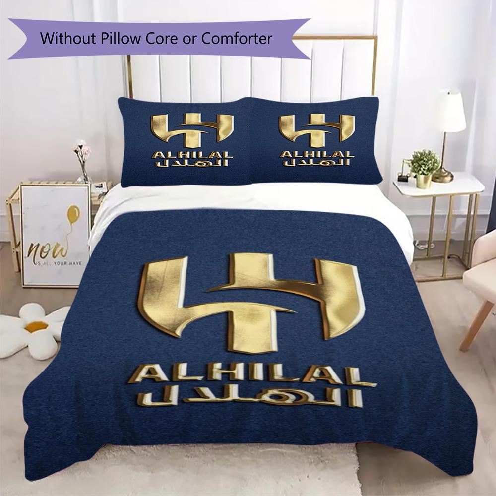 Roshn Saudi League football team Al Hilal SFC Neymar da Silva Santos Júnior Home Decoration Soft Bedding Down Pillowcase Duvet Cover (without core) K4