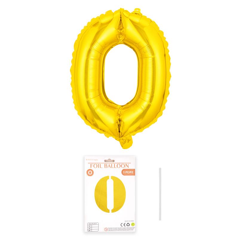 Independent Paper Card Packaging 16-Inch English Letter Aluminum Film Balloon Birthday Party Decoration Arrangement Aluminum Foil Balloon