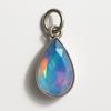 AAA+ Natural Multicolor Opal Pear Pendant 15.95 Ct Certified 925 Sterling Silver