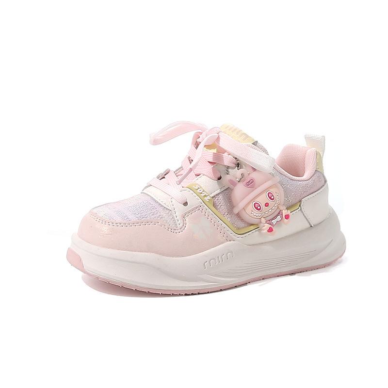 Girls shoes 2025 new autumn rabub children's sports shoes non-slip lightweight older children's girls fashion board shoes