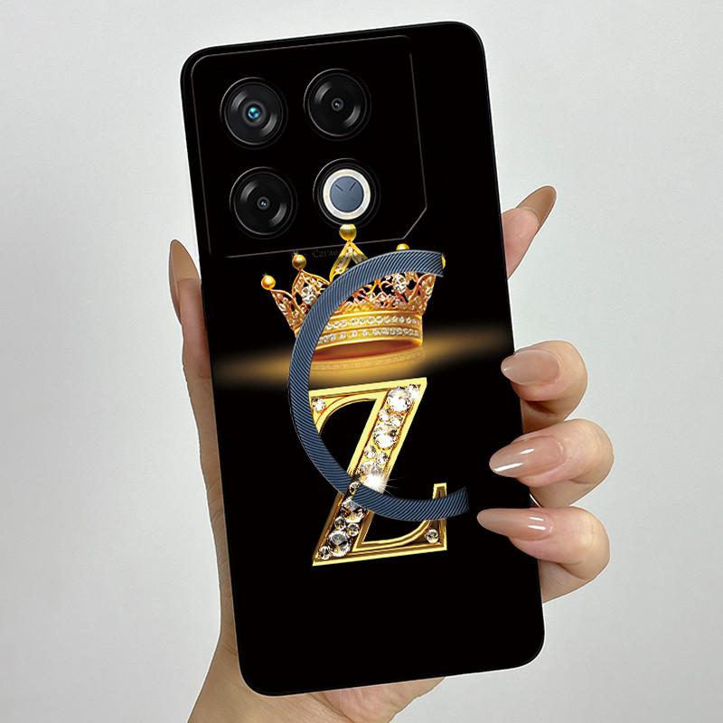 For Infinix GT 20 Pro Case Luxury Crown Letter Soft Silicone Back Cover For Infinix GT20 Pro GT20Pro Coque Infinix X6871 Fundas