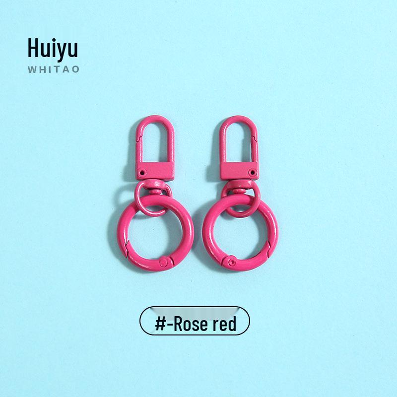 Colorful Alloy Strap & Spring Ring Keychain Buckle - Toy, Dog Hook, Handbag Accessory