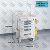 ABS Anesthesia & Infusion Multifunctional Rescue Trolley with Single/Double Door and Five Drawers