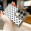 Polka Dots Art Fashion Desgin Plating Phone Case For Samsung Galaxy S24 S25 FE S26 Edge S23 Ultra S22 S21 Plus S20 Anti-Fall Air