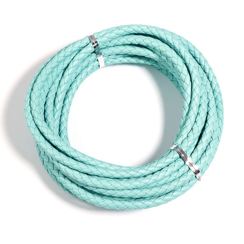 5 metri 6mm Corde in Pelle Intrecciata Corda Rotonda in Pelle Cordino per Fai da Te Ciondolo Collana Intreccio Bracciale Gioielli Materiali per la Creazione