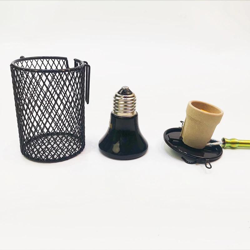 Pet Parrot Ceramic Heating Lamp Cage Turtle Lizard Reptiles Warm Lamp Anti-Bite Anti-Scalding Insulation Lamp US/EU/UK/AU Plug