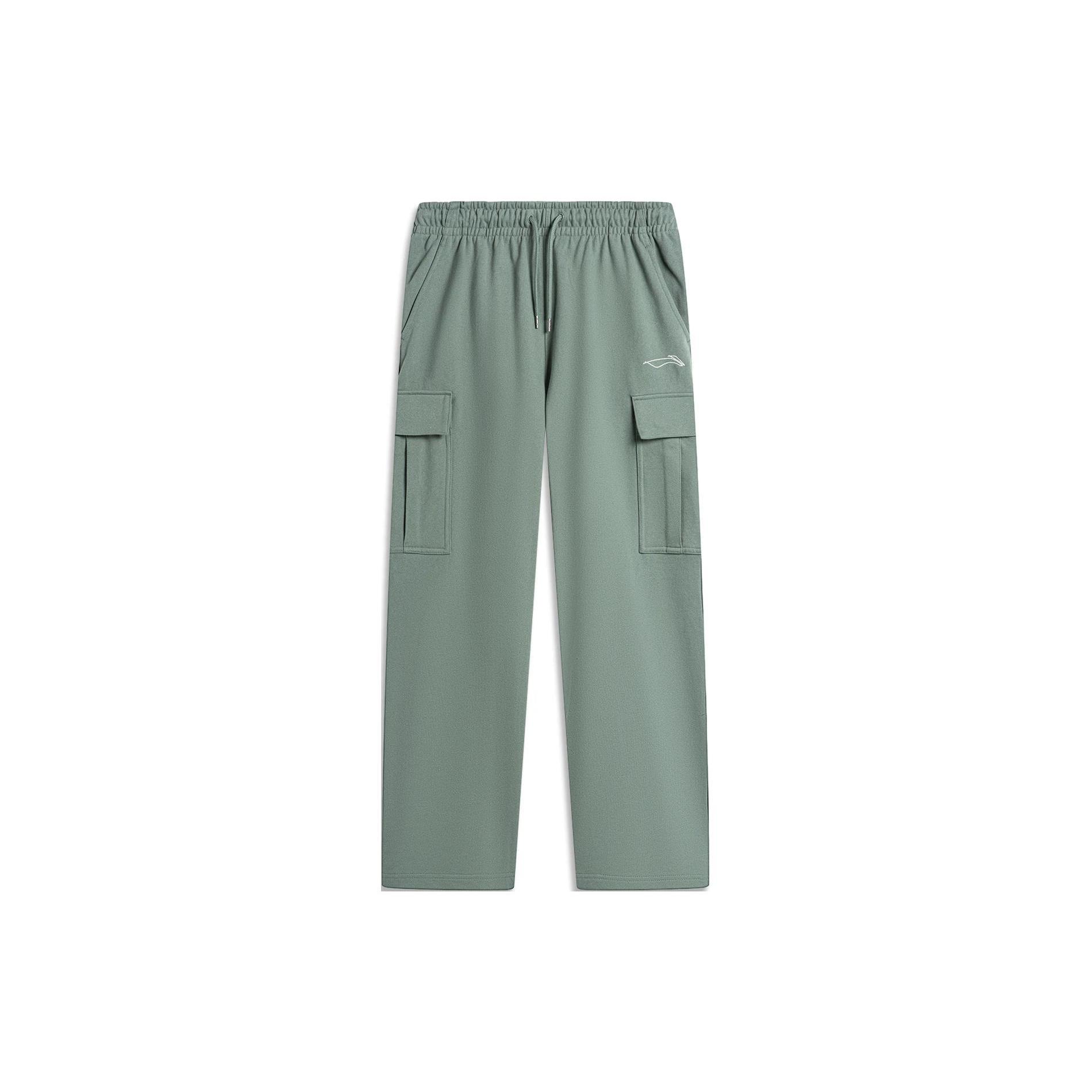 Li Ning Скейтборд Вязаные спортивные штаны Мужские Горный зеленый AKLU131-2 L