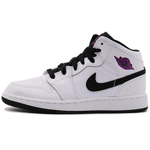 (GS) Air Jordan 1 Mid Black Fuchsia Blast Kids 555112-138 EU 40