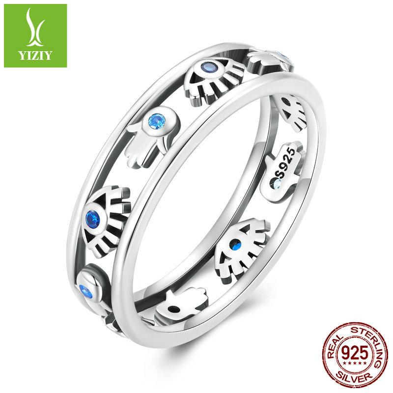 S925 Silver Hollow Symbol Ring Men And Women, Demon'S Eye Palm Ring Scr900