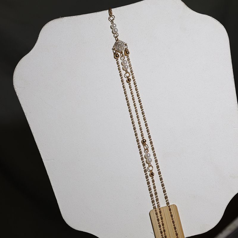 

Chinese Ancient Style Long Fringe Circular Fan Hairpin Detachable Pendant Handmade DIY Hairpin Matching Semi-Finished Product Ornament Material Ling Yuan Tassel [No.9] One