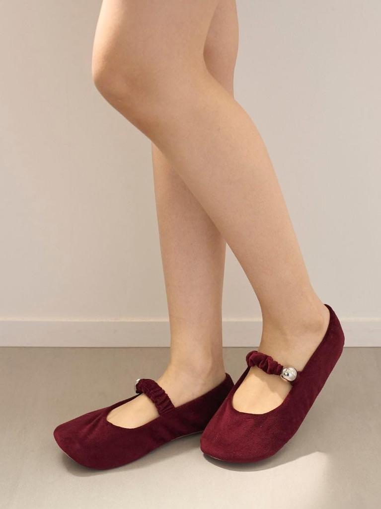 Gelato Pique Velour Room Shoes PWGS254617 BUR Free Size Women's