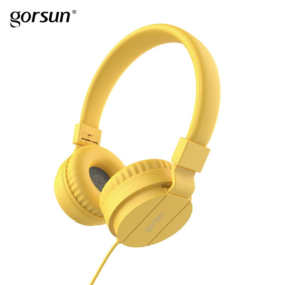 Cuffie per bambini Gorsun, cuffie per bambini stereo leggere con cavo per bambini, adulti, fascia regolabile, cuffie per bambini per smartphone