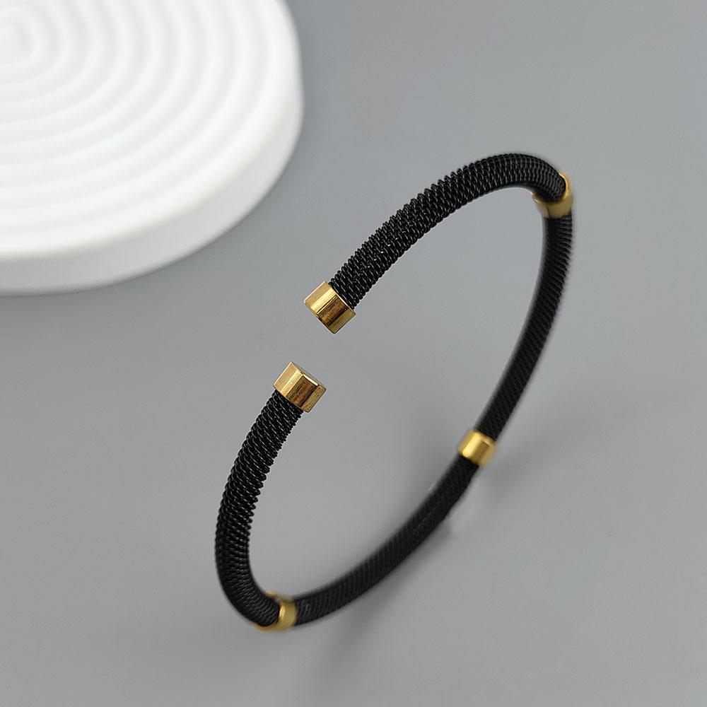 

Charming Gold-plated 18K Stainless Steel Braided Mesh Women s Bracelet, High Quality Waterproof Jewelry, Wedding Team Gift чорний