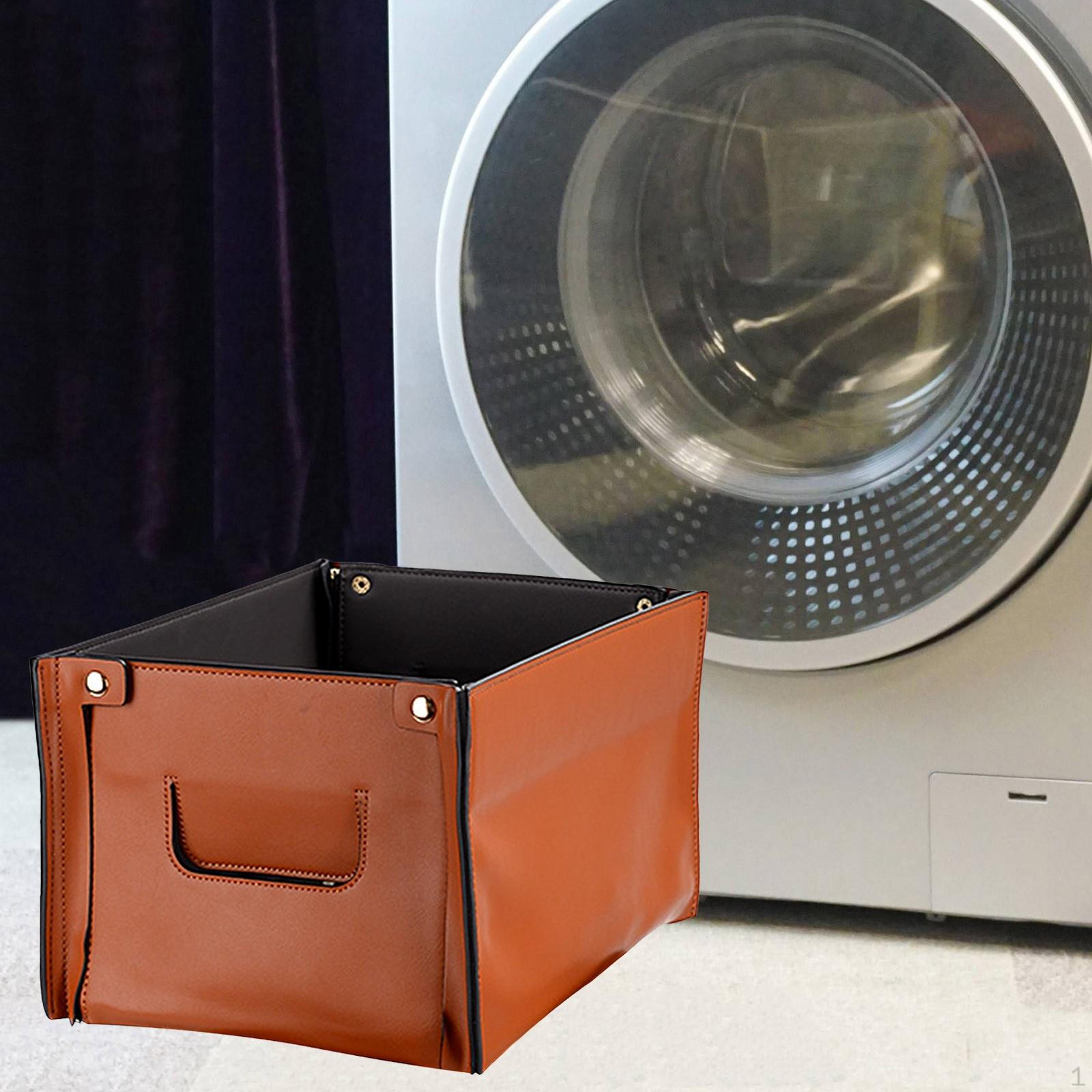 Large Leather Storage Box Foldable Nordic Style Creative with Handle Rectangular Sturdy Decorative оранжевый 1990₽