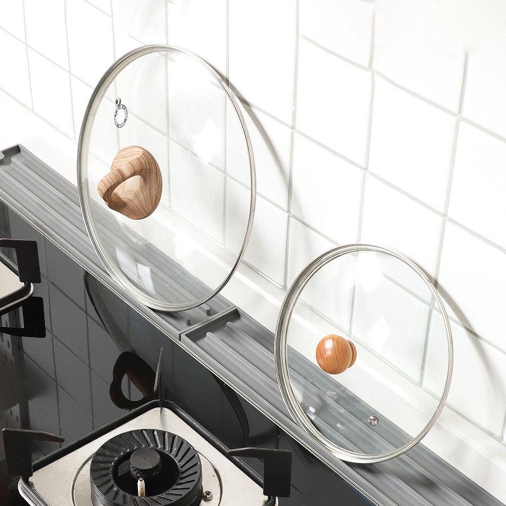 Flexible Countertop Drying Mat Silicone Tableware Storage Pad Pot Lid Organizer  Household Use