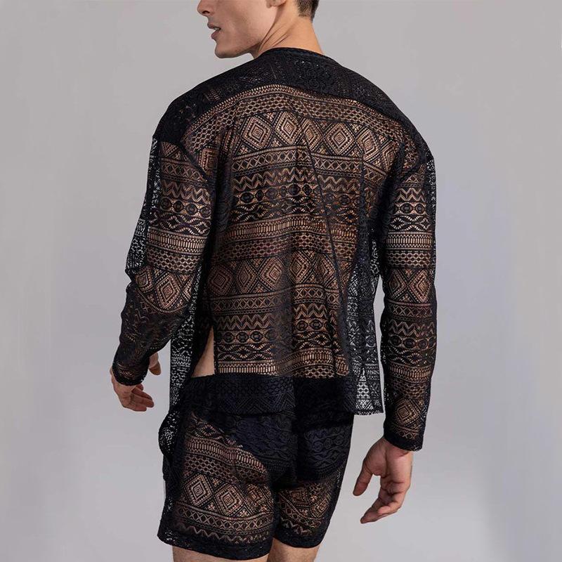 Long-sleeved Shirt Casual Shorts Fashion Men's Suits Men's Clothes with Sets of Summer Suits Sportswear
