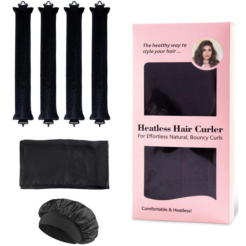 Heatless Curling Rod with Metal Hook for Easy Sleep-In Big Wave Curls