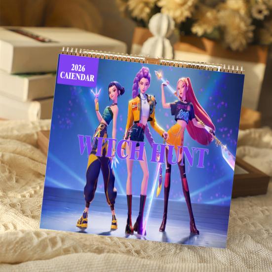 Kpop Demon Hunters Calendar 2026 Jan. 2026 - Dec. 2026 12 Monthly Calendar Coil