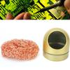 Soldering Iron Tip Cleaner Welding Nozzle Cleaner Metal Wire Balls with BaseGold