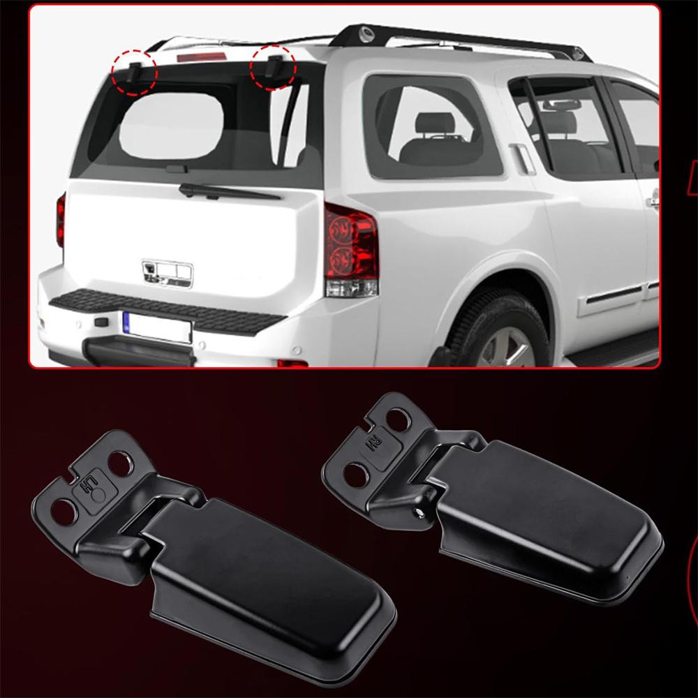 2PCS Rear Tailgate Window Glass Hinges For Nissan Armada Infiniti QX56 04-15