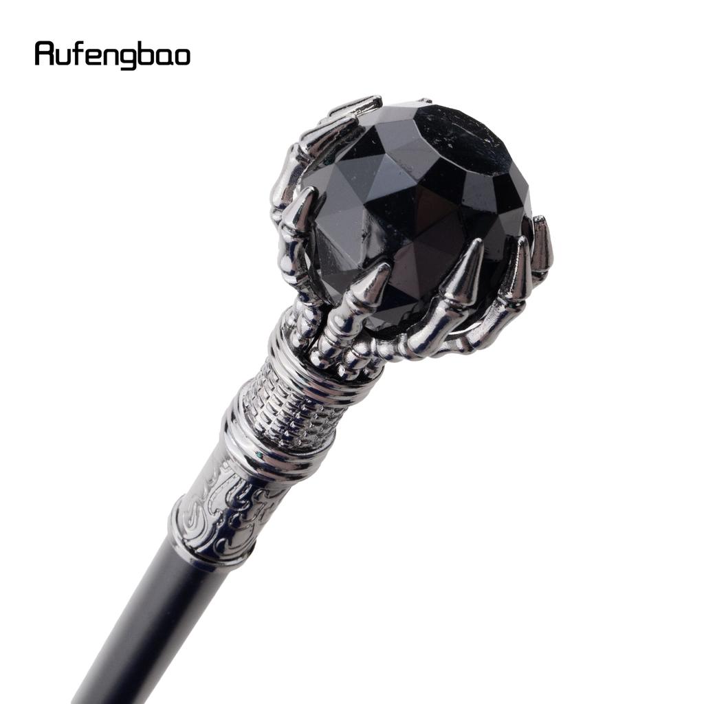 Black Glass Ball Steampunk Cane Fashion Decorative Stick Gentleman Luxury Crosier Knob Walking Stick 93cm