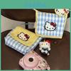 Hello Kitty Fashion Crossbody Bag With Plaid Pattern And Nylon Material For Women