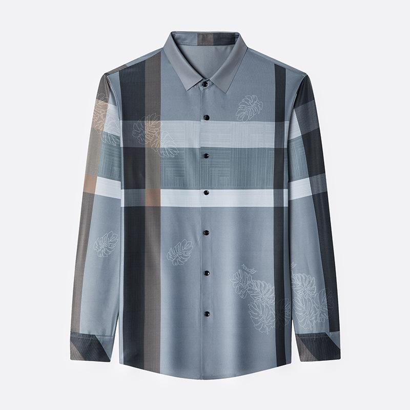 Fashion Striped Long-sleeved Shirt Men Spring and Autumn New Youth Business Casual Shirt Fashionable Men Handsome Shirt