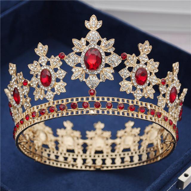 Luxury Royal King Wedding Crown Bride Tiaras and Crowns Queen Hair Jewelry Crystal Diadem Prom Headdress Head Accessorie Pageant
