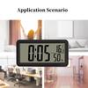 Digitální budík MAX/MIN Teplota Vlhkost Zobrazení data Napájení z baterie Odložení budíku Stolní hodiny 12/24H Nástěnné LCD hodiny
