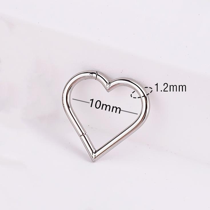 Heart Pearl Nose Rings Pointed Cone Love Lip Pierced Horseshoe Ring Skull Butterfly Nose Septum Piercing Earrings Tragus Jewelry