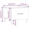 VidaXL Coffee Table White 50x50x40 Cm Engineered Wood 829380