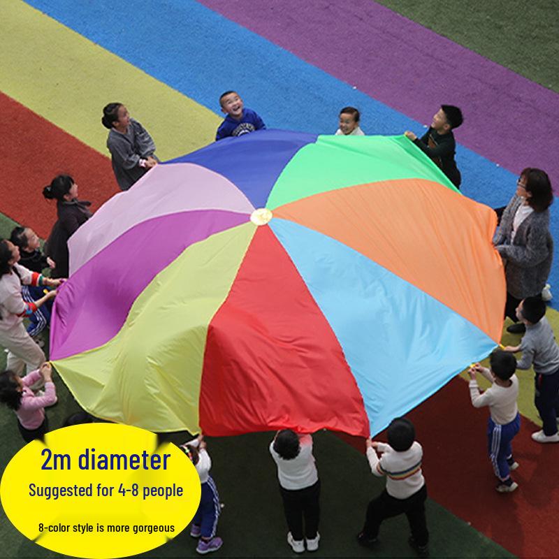 Rainbow Parachute for Kids: Early Education & Sensory Training Tool, Outdoor Game & Fitness Equipment