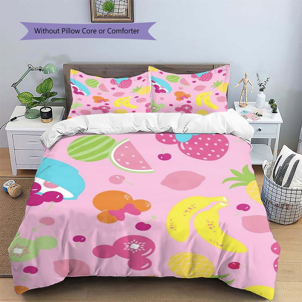 Bright Yellow Mickey Mouse Print Bedding Set, Comfortable and Warm, The Perfect Choice for Decorating A Child's Bedroom.