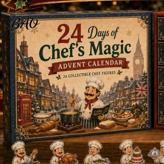 Acrylic Miniature Props 2026 Career Advent Calendar, 24-Day Countdown Box with Mini Occupation Calendar Figures, Community Helper Ornament Set,