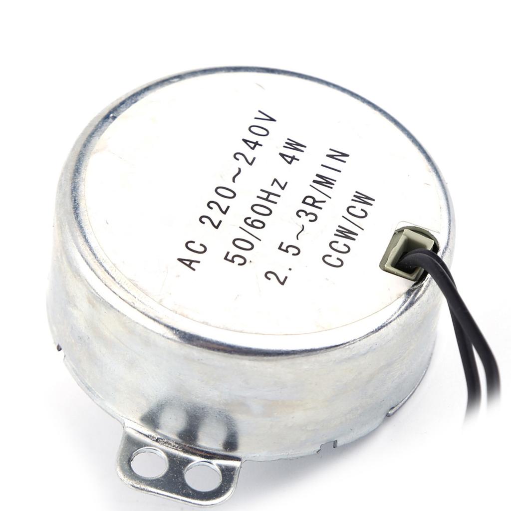 1pc 220 240V AC Synchronous Motor Geared Motor 4W CW CCW(2.5 3RPM)