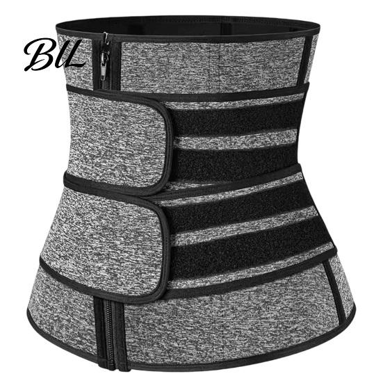 Women Waist Trimmer Belt with Zipper, Trainer Sweat Band Stomach Fitness Wrap, Enhancing Lower Belly Fat Sauna Slimming