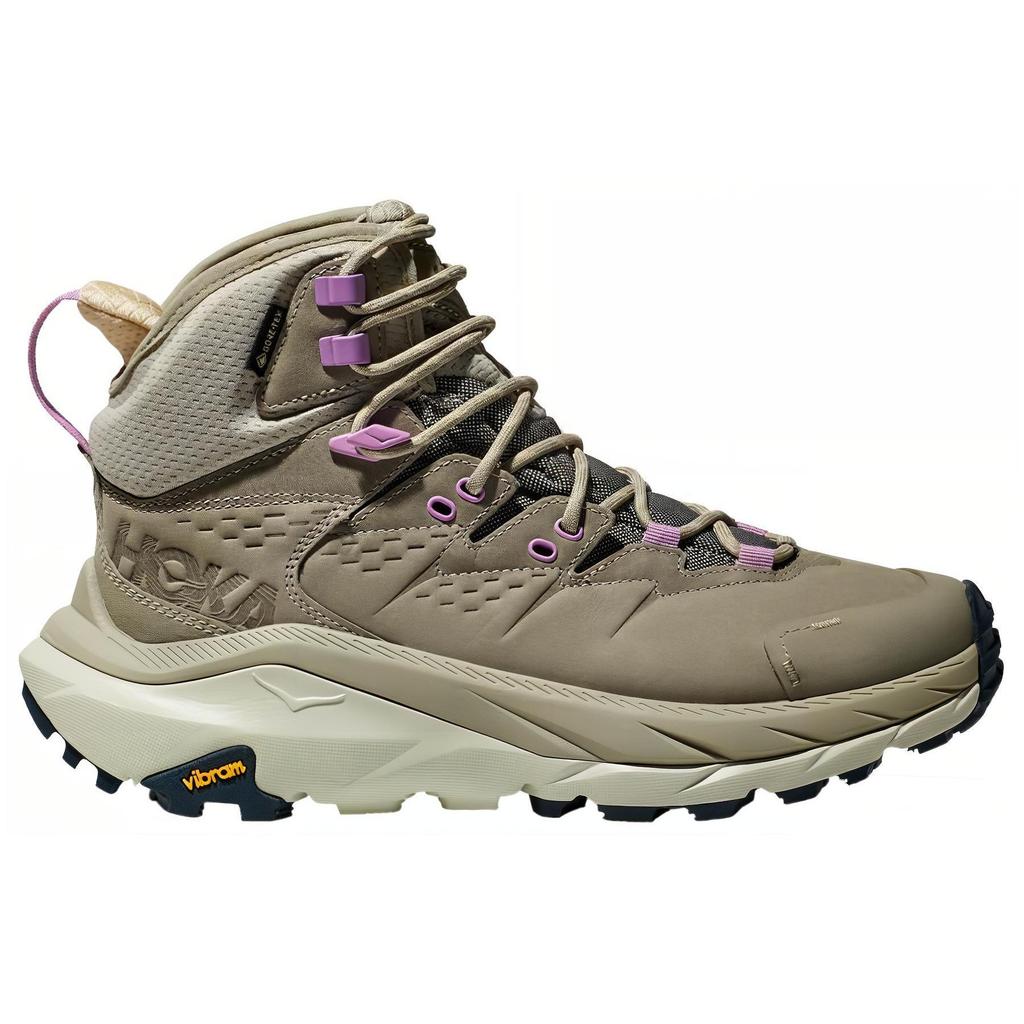HOKA One One Fleece Comfortable Versatile Non-Slip Wear-Resistant High-Top Hiking Shoes Women Hiking Shoes Brown Gray 1123156-BYCL
