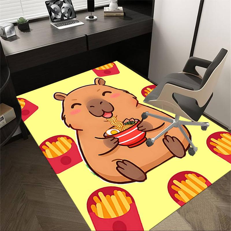 

1PC Cute Kapibala Extra Large Non-Slip Floor carpet, Office, family, bedroom, Studio - Large Area Rug Indoor Rugs, Vibrant Colors-W220 60cm by 90cm