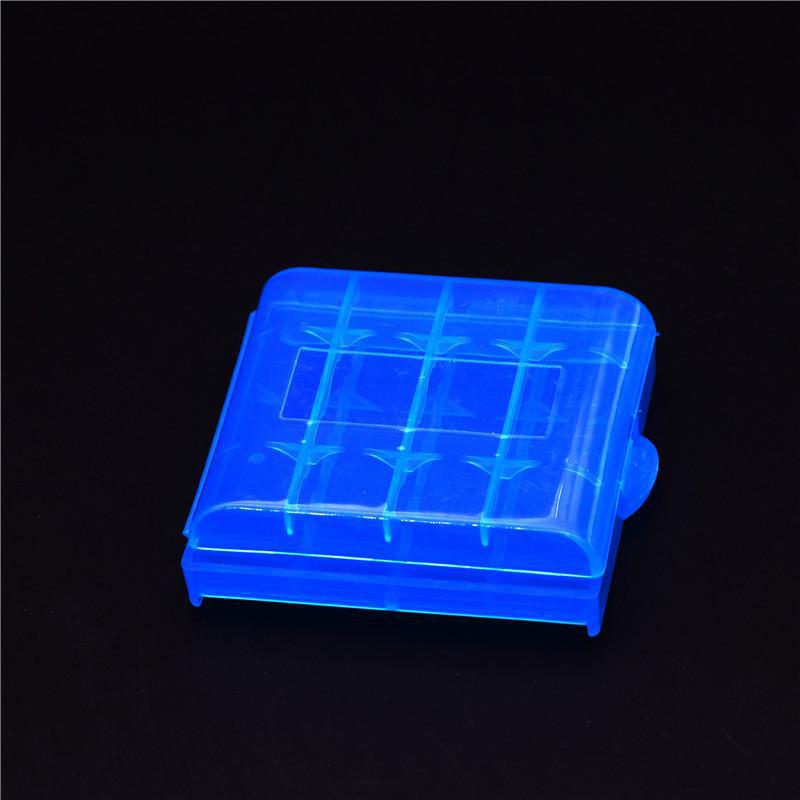 Battery Storage Box for No. 5, No. 7, AA, AAA, 14500 Batteries - Transparent, Dustproof with Slots.