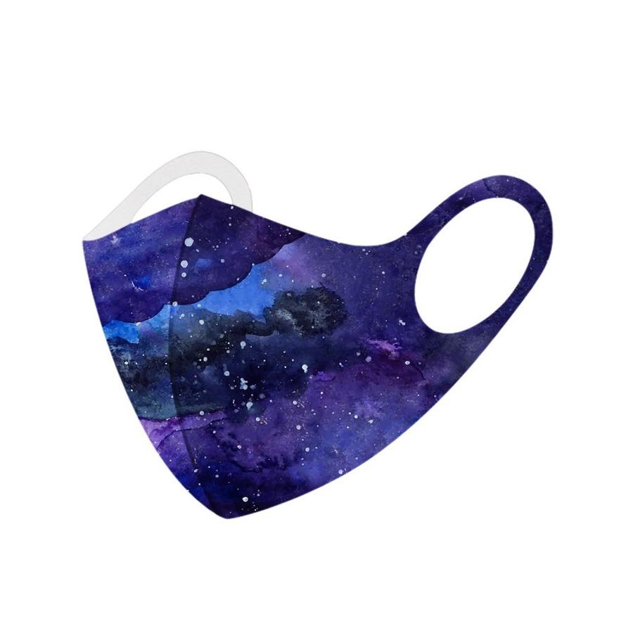 6ks Dětská roztomilá akvarelová maska ​​na obličej Dětská bavlněná maska ​​Pletená prachová maska ​​opakovaně použitelná maska