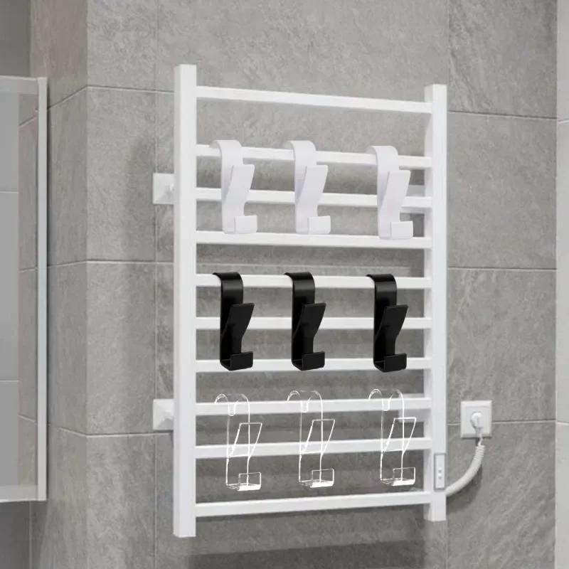 Bathroom Hanger Clips Heated Towel Radiator Rail Hook Holder Drying Rack Hook Multifunction Towel Clothes Storage Hanger