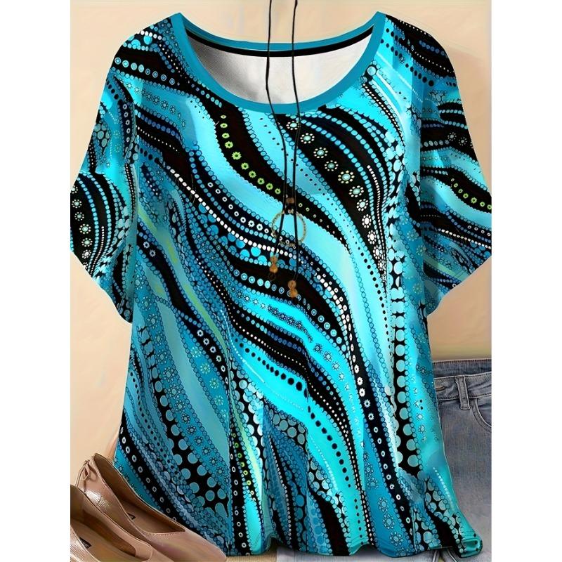 

Summer leisure vacation comfortable elegant style color short sleeved T-shirt S