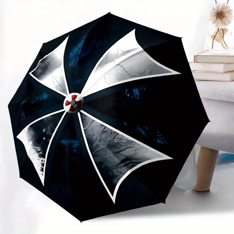 1pc Resident Evil Umbrella Corporation Windproof Automatic Umbrella, Portable Folding Design, Lightweight for Women/Men206