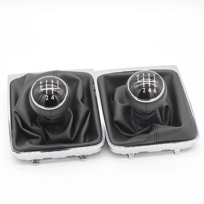 Per VW PASSAT B6 2005-2012 Nuovo Pomello Leva Cambio Manuale 5/6 Marce Cuffia Copertura in Pelle Accessori Auto