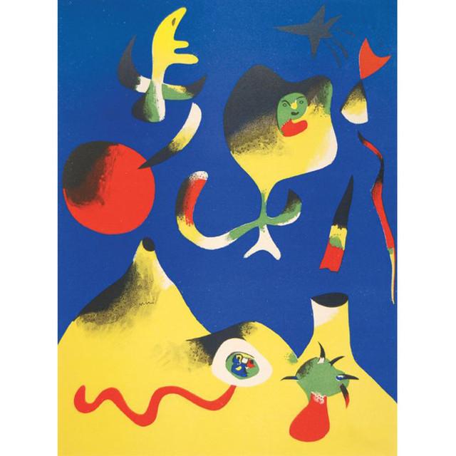 Joan Miro Surrealismus Umělecké Plakáty a Reprodukce Obrazy na plátně Obrazy na zeď Moderní Abstraktní Dekorativní Home Decor Bez rámu