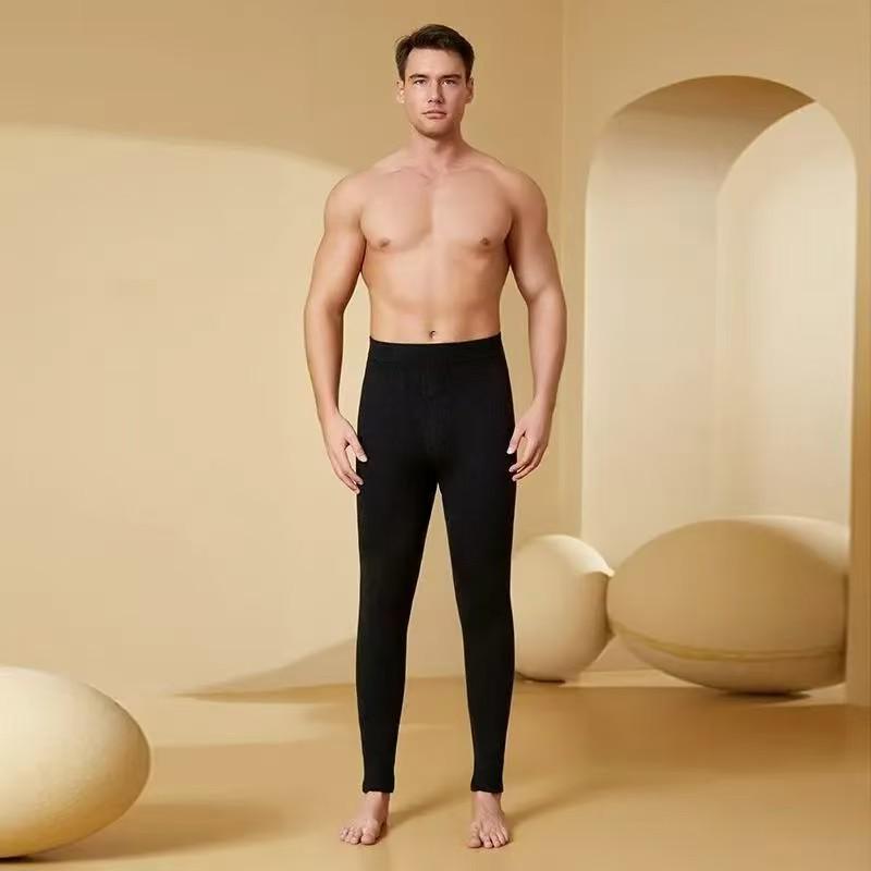 Premium Cashmere Wool Knit Warm Trousers for Men & Women - High-waist, Thick, Autumn/Winter Base Layer